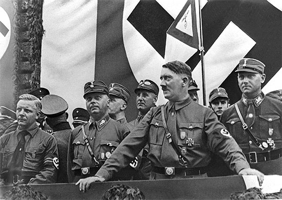 Adolf Hitler addressing the crowd