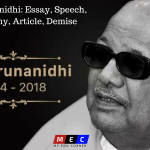 M. Karunanidhi: Essay, Speech, Biography, Article, Demise